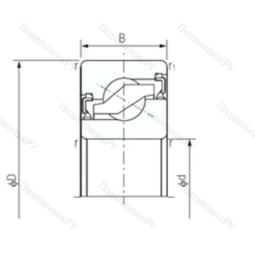 Подшипник шариковый упорно-радиальный 40TAB 07-2NK