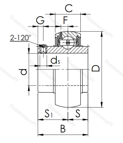 Корпусный подшипник UC 309 (480309 ГОСТ) в Туле