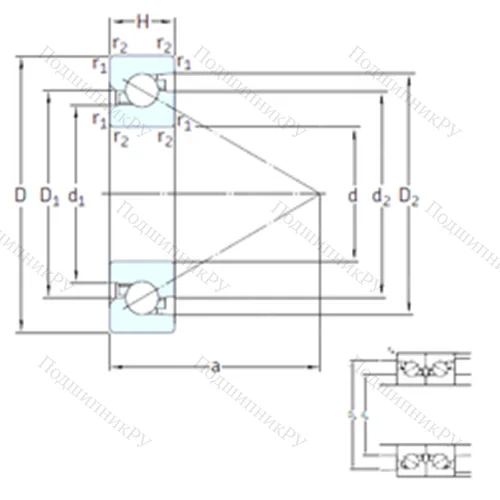 Подшипник шариковый упорно-радиальный BSD 50100 CG от производителя  SKF