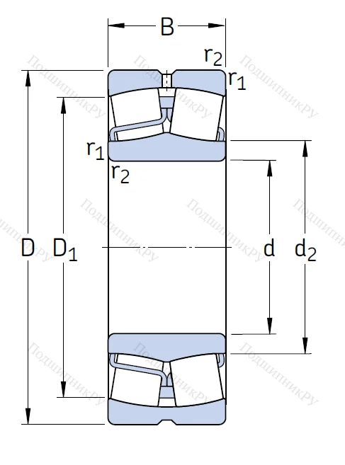 Сферический роликовый подшипник 22308 E
