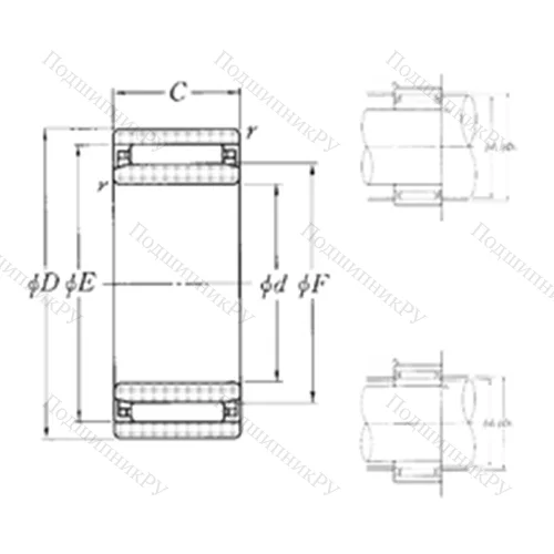 Подшипник игольчатый радиальный NAO-12?28?12
