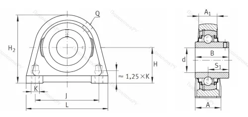 Подшипниковый узел RSHEY 25 XL N в Туле