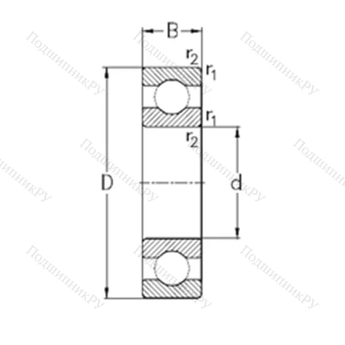 Подшипник шариковый радиальный 16044-M от производителя  NKE