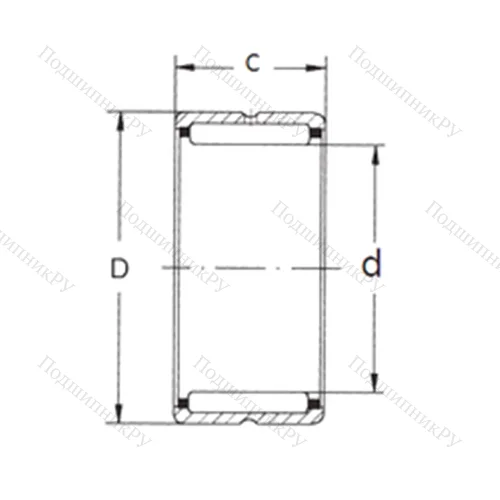 Подшипник игольчатый радиальный NK 18/16