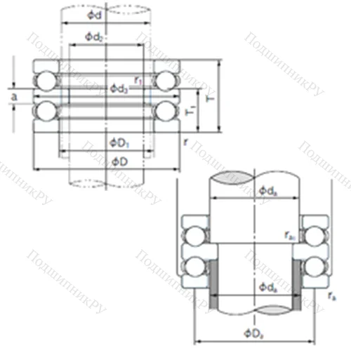 Подшипник шариковый упорный 52330