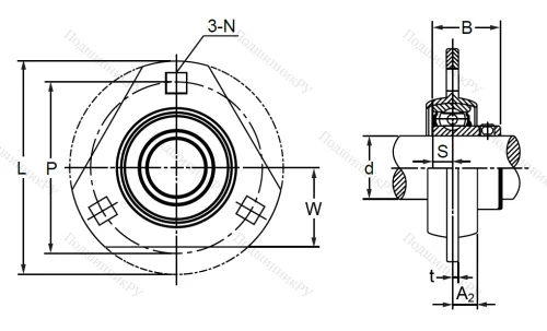 Подшипниковый корпус PFT 204 в Туле