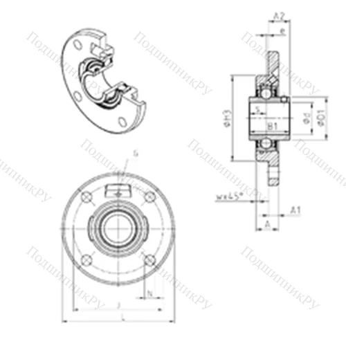Подшипниковый узел шариковый радиальный UCFCE 203