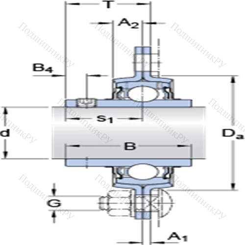 Фланцевые подшипниковые узлы типа Y (литой корпус, круглый фланец, крепление стопорными винтами) PF 20 TF
