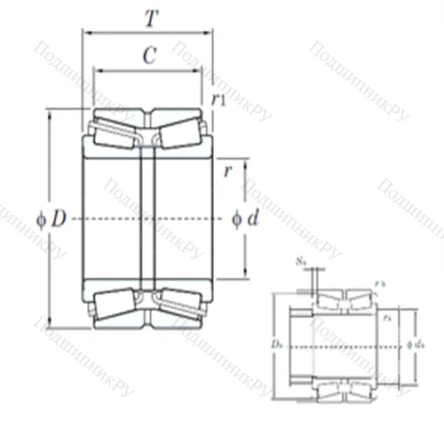 Подшипник роликовый радиально-упорный 46230 от производителя  KOYO