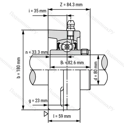 Подшипниковый узел UCFL 216 - Вал: 80 мм от производителя  LPZ