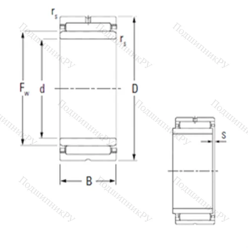 Подшипник игольчатый радиальный NKJ 50/35