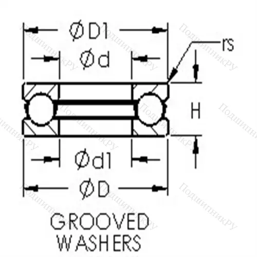 Подшипники шариковые упорные F 4-10M от производителя  AST
