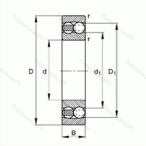 Подшипник шариковый радиально-сферический 2304-TVH от производителя  FAG Подшипник шариковый радиально-сферический 2304-TVH от производителя  FAG