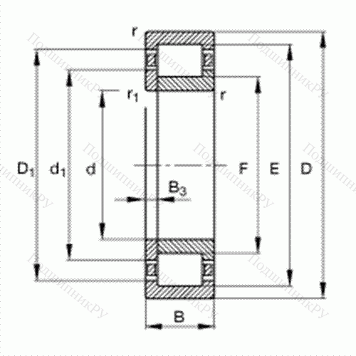 Подшипник роликовый радиальный NUP 2244-EX-TB-M 1 от производителя  FAG Подшипник роликовый радиальный NUP 2244-EX-TB-M 1 от производителя  FAG