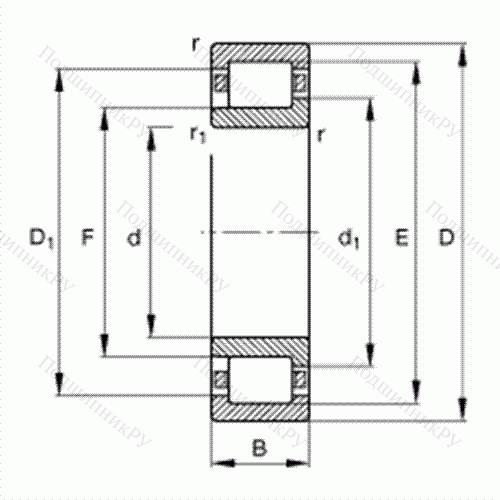 Подшипник роликовый радиальный NJ 2328-E-M 1 от производителя  FAG Подшипник роликовый радиальный NJ 2328-E-M 1 от производителя  FAG