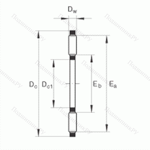 Подшипник роликовый упорный игольчатый TC 2031