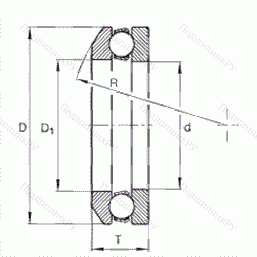Подшипник шариковый упорный 4128 от производителя  INA Подшипник шариковый упорный 4128 от производителя  INA