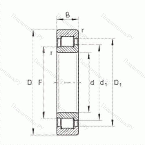 Подшипник роликовый радиальный SL 192334-TB от производителя  INA Подшипник роликовый радиальный SL 192334-TB от производителя  INA