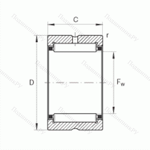 Подшипник роликовый игольчатый NK 24/16